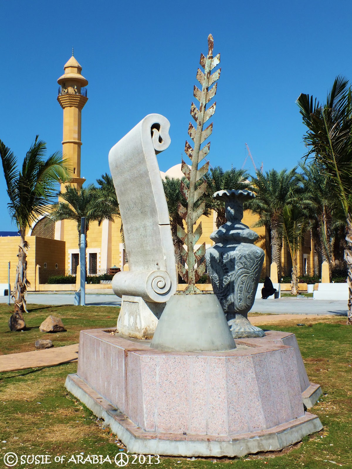 Jeddah Daily Photo Jeddah Sculpture Inkwell, Pen, Scroll