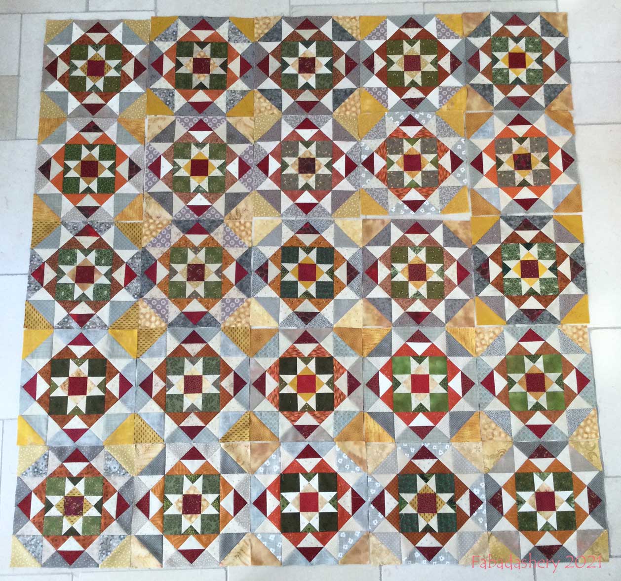 Fabadashery Bonnie Hunter's Grassy Creek 2020 Mystery Quilt Part 7