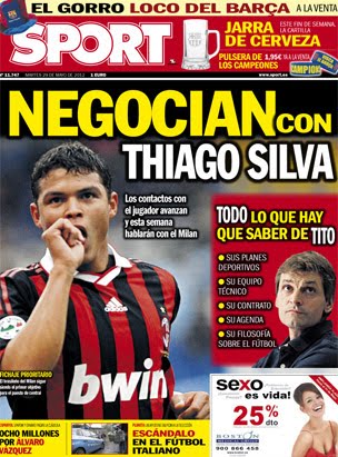 El FC Barcelona negocia el fichaje de Thiago Silva