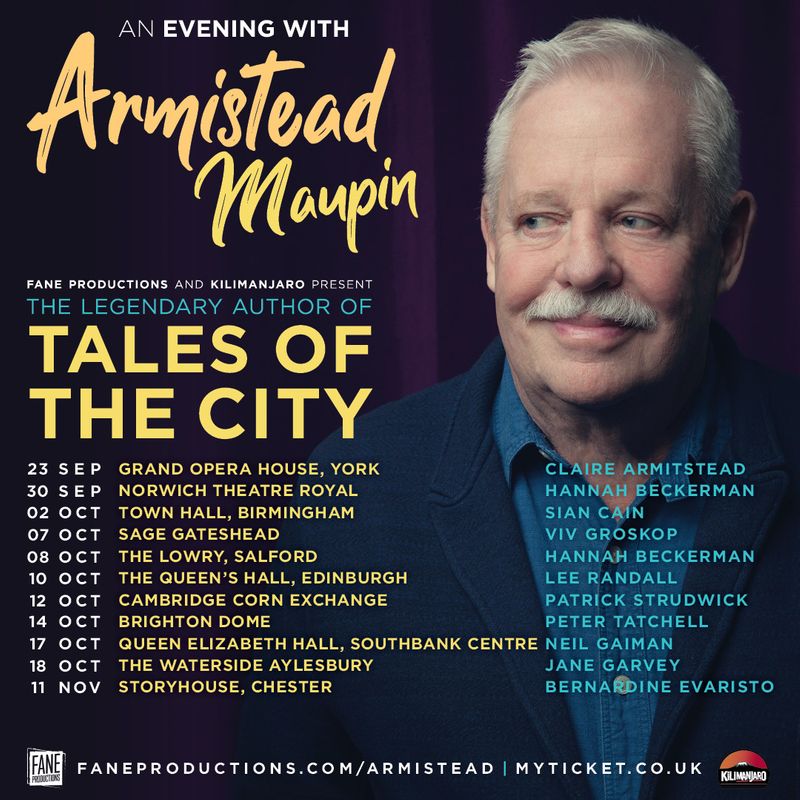 overyourhead An Evening with Armistead Maupin Queen Elizabeth Hall...