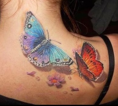 Download Beautiful 3d Flying Butterfly Tattoo Design