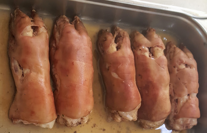 Cuisson des pieds de porc