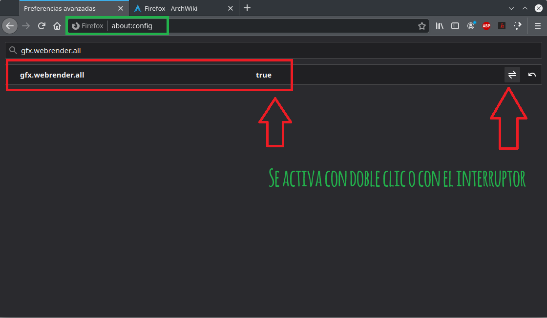 Activar y configurar la aceleración por hardware VAAPI en Firefox para