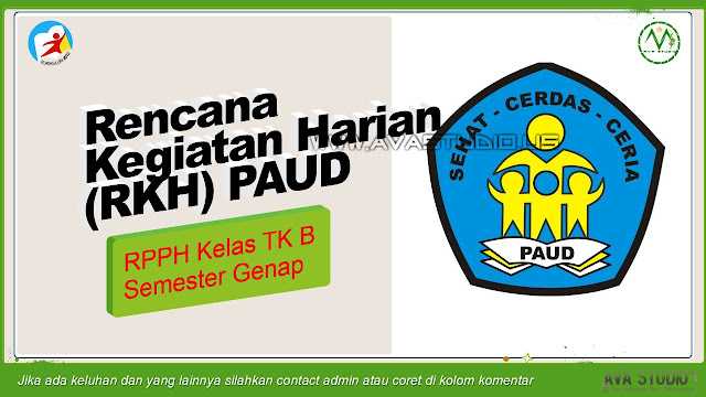 Rencana Kegiatan Harian (RKH) TK/PAUD Kelas B Semester 2