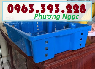 Sóng cá HS002, sọt nhựa đựng hải sản, sóng hở HS002, sọt đựng cá