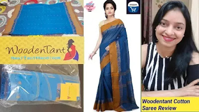 wooden tant handloom cotton saree amazon review, handloom saree, amazon cotton saree above 1000