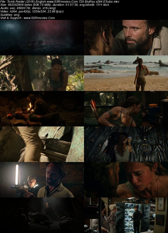 Tomb Raider (2018) English 720 BluRay x264 900MB ESubs Movie Download