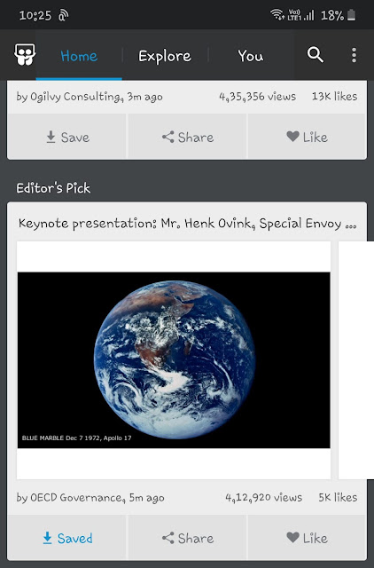 Save presentation offline on Slideshare app