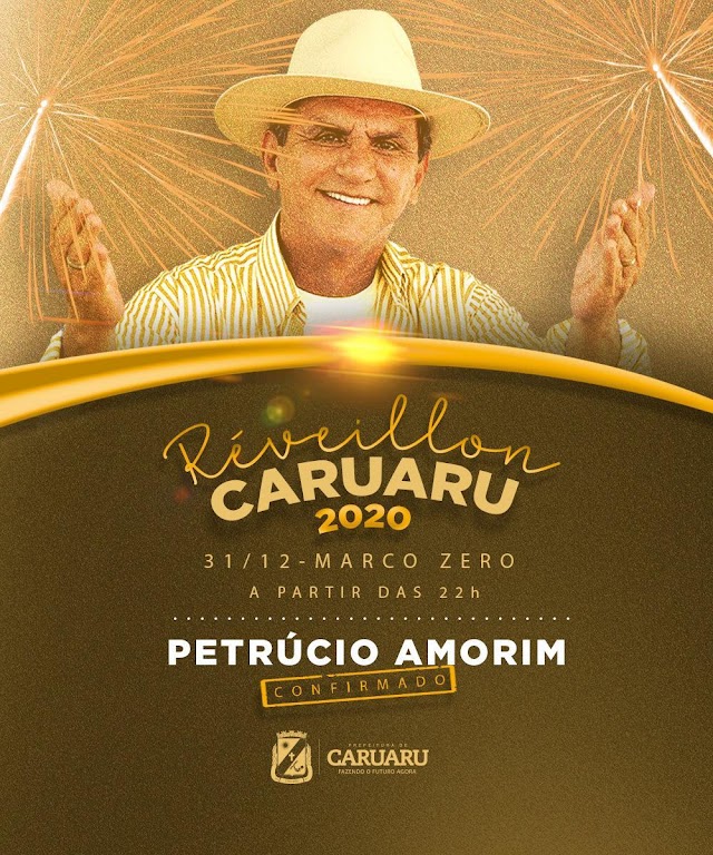 Réveillon de Caruaru contará com show de Petrúcio Amorim no Marco Zero