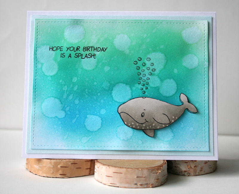Create a Distress Ink Ocean Background with Gerda Steiner Designs Heavy Friends Clear Stamps