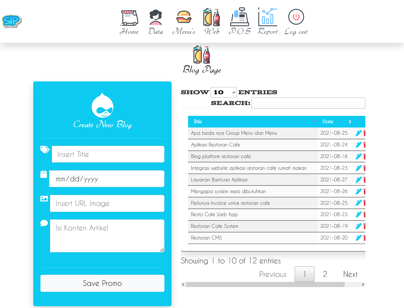 cms restoran aplikasi restoran kasir pos online