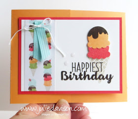 Stampin' Up! Cool Treats Birthday Gate Fold Card ~ with measurements ~ 2017 Occasions Catalog ~, www.juliedavison.com/clubs
