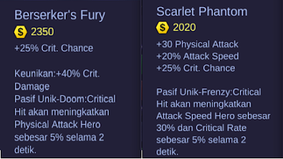 Berserker's Fury and Scarlet Phantom Mobile Legends
