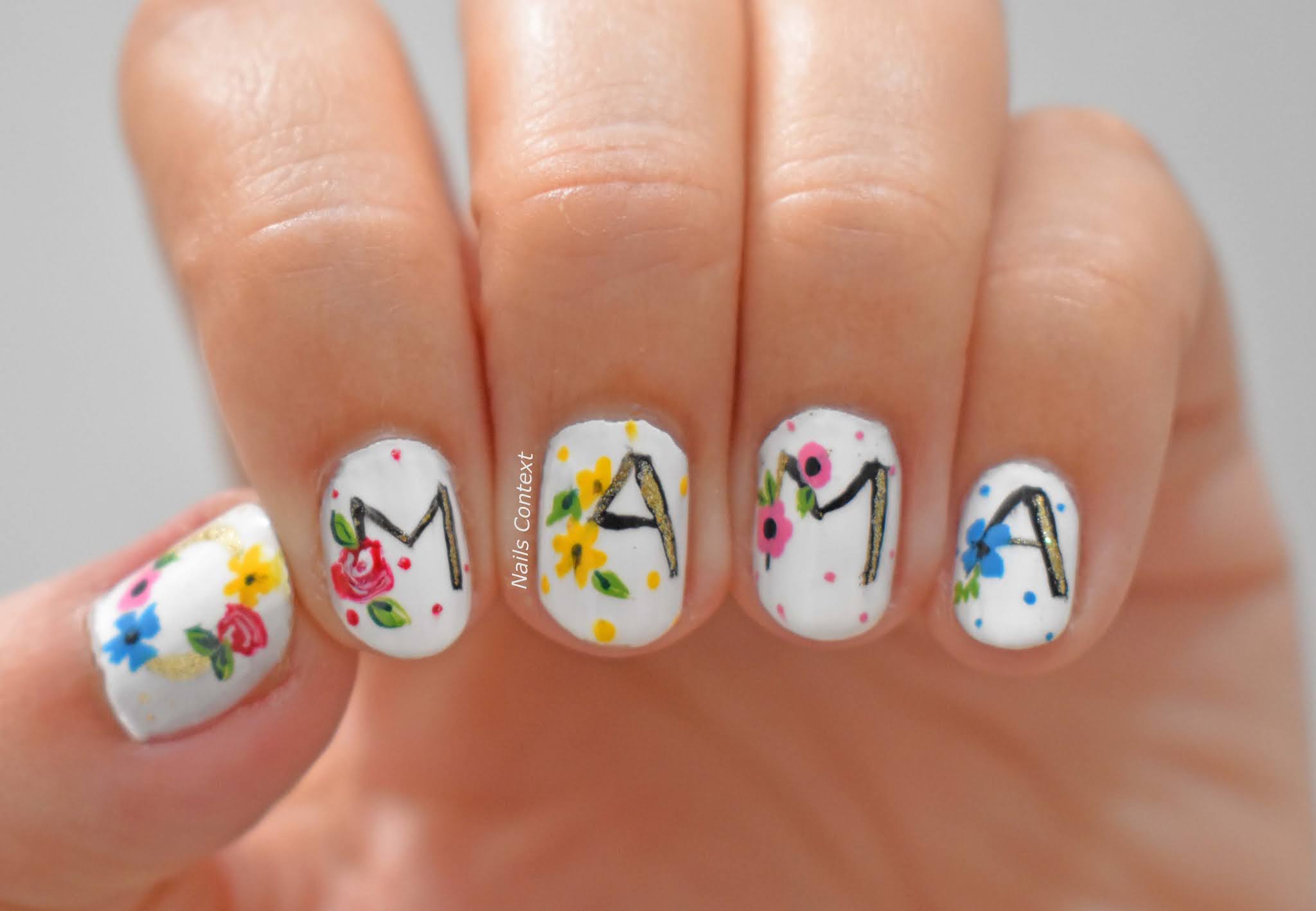 Mother's Day Nail Designs with Blue Polish - wide 10