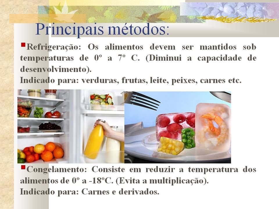Curso Técnico em Agroindústria Métodos de conservação de alimentos