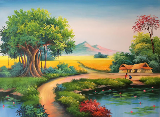 Tranh phong cảnh thôn quê