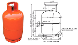 cylinder lpg gas dimension kg domestic india dimensions pressure specifications cae analysis figure