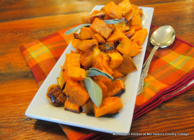 Roasted Spicy Sweet Potatoes at Miz Helen's Country Cottage