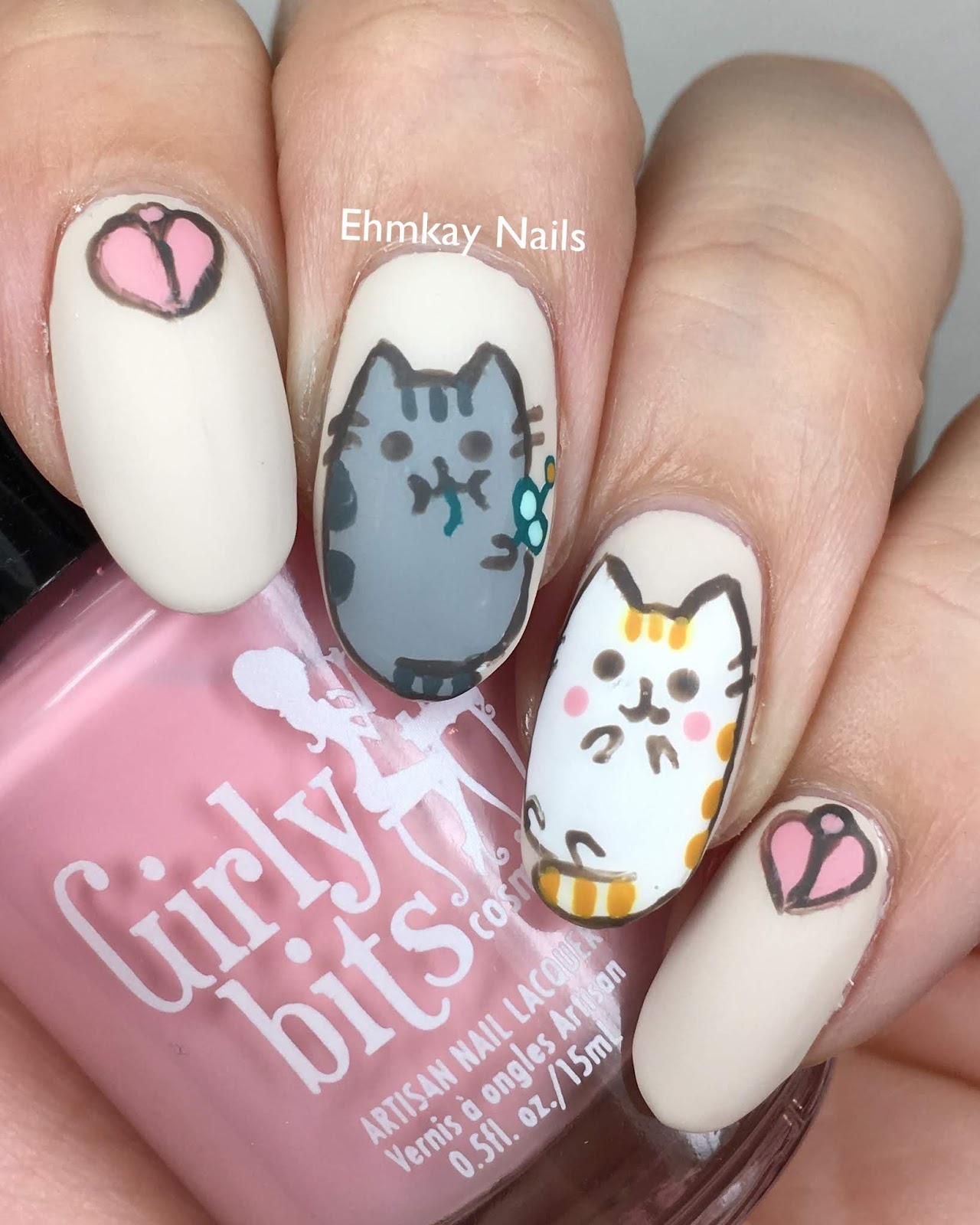 Ehmkay Nails Pusheen Calendar Series Mother s Day Nail Art
