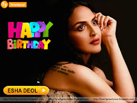 esha deol happy birthday card images [tattoo on shoulder]