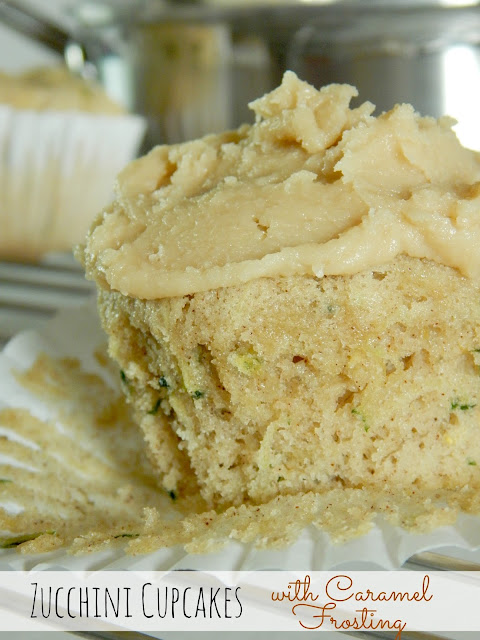 zucchini cupcakes with caramel frosting (sweetandsavoryfood.com)