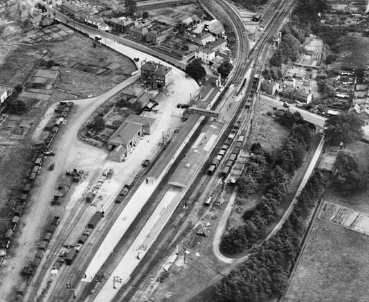 Fareham station from the air