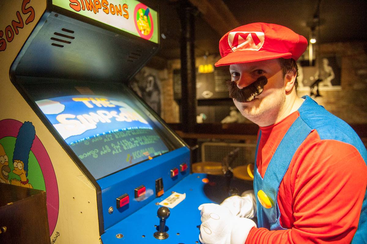 Food and Games at Barcadia. Retro Arcade with Bar and Kitchen