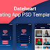 Dateheart - Dating App PSD Template 