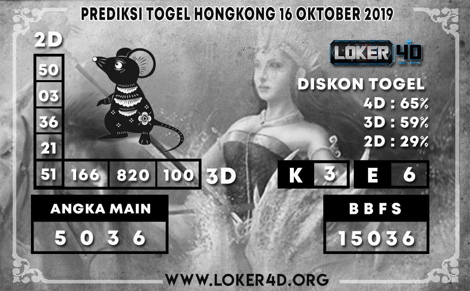 PREDIKSI TOGEL HONGKONG LOKER4D 16 OKTOBER 2019
