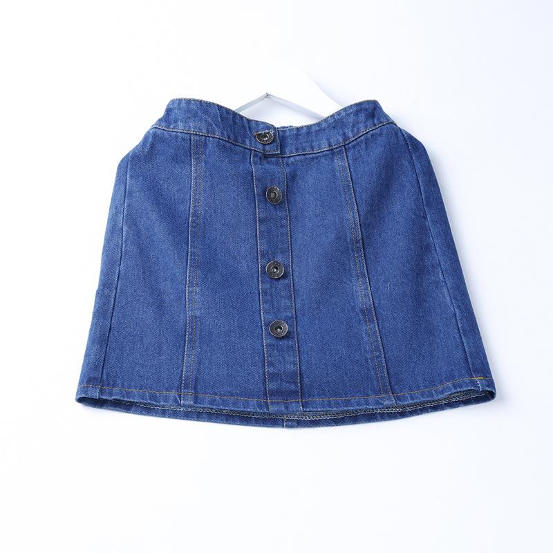 Chân Váy Bé Gái Denim Chữ A Trơn – BELDINO 158330