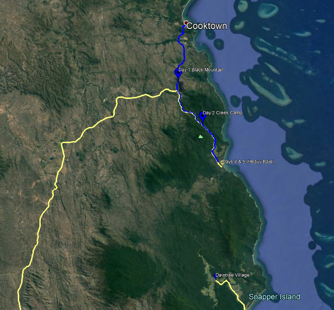 Hiking the National Trail Australia Day 6 Bus / Drive to Daintree