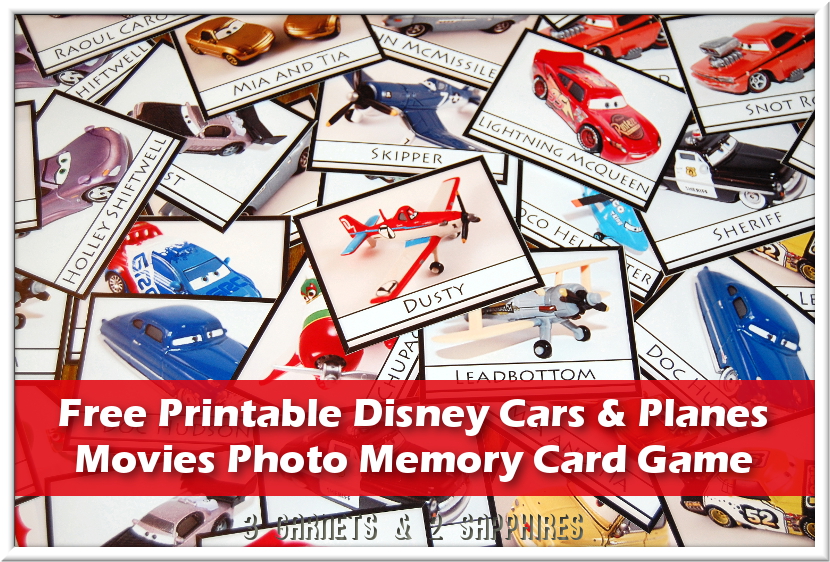 disney cars memory game