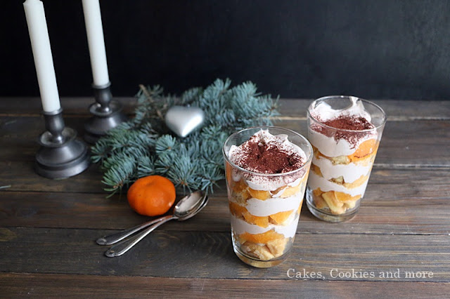 Dessert aus dem Glas - Lebkuchen Tiramisu mit Mandarinen