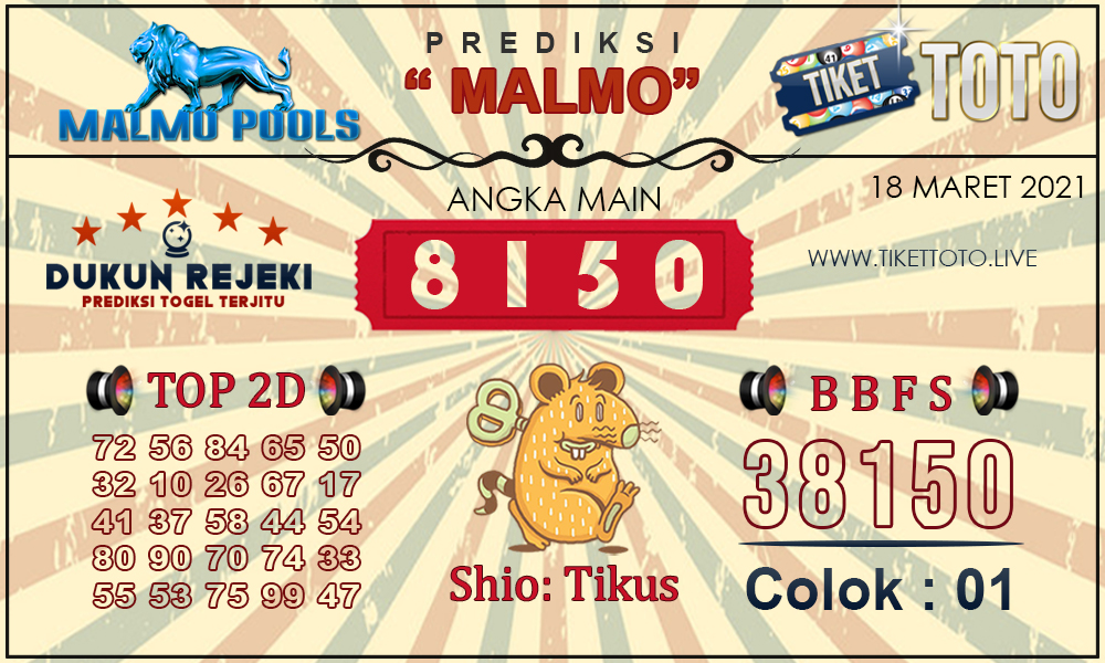Prediksi Togel MALMO TIKETTOTO 18 MARET 2021