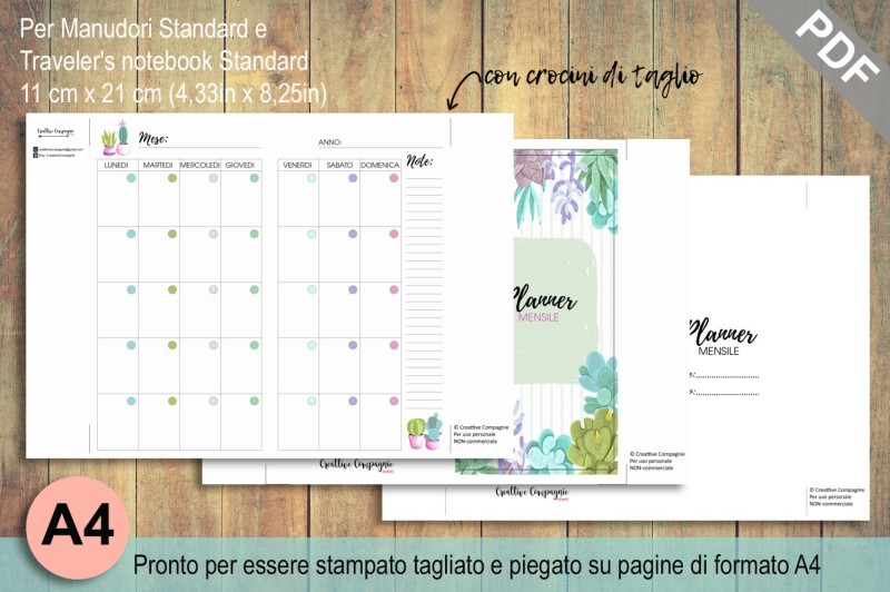 Traveler S Notebook Manudori Ora I Planner Stampabili In Italiano Cafe Creativo Idee Fai Da Te E Tutorial