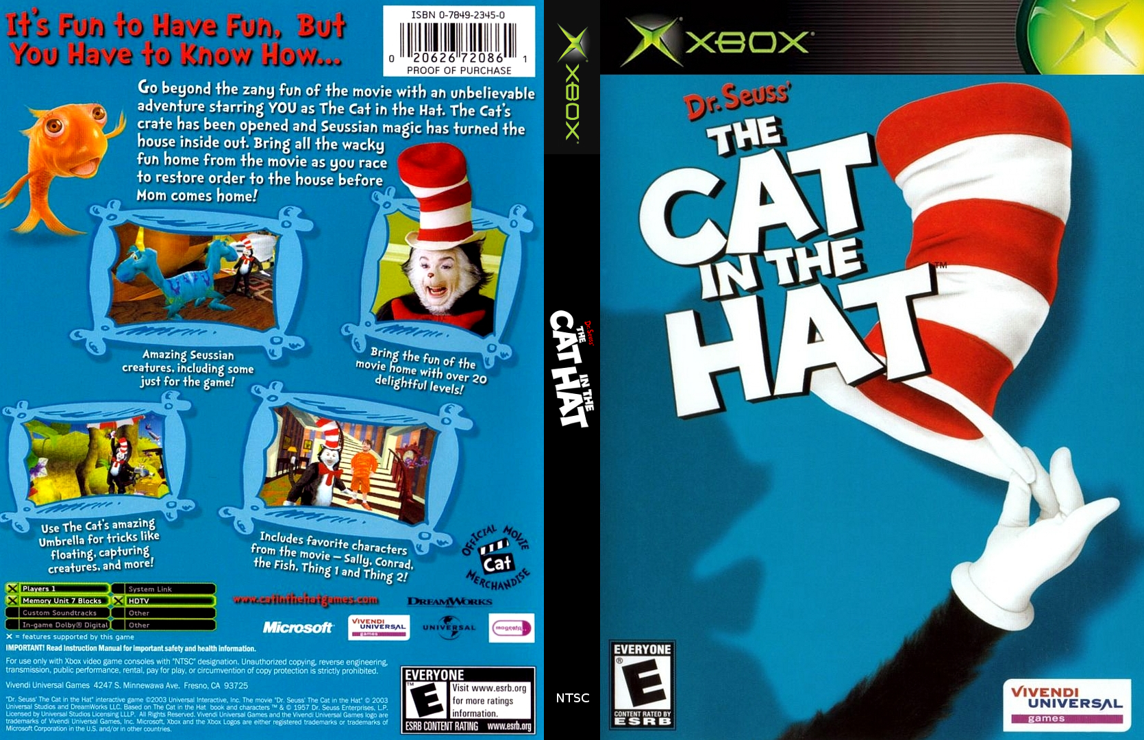 XBOX REALM XBOX 1 CLASSIC The Cat In The Hat