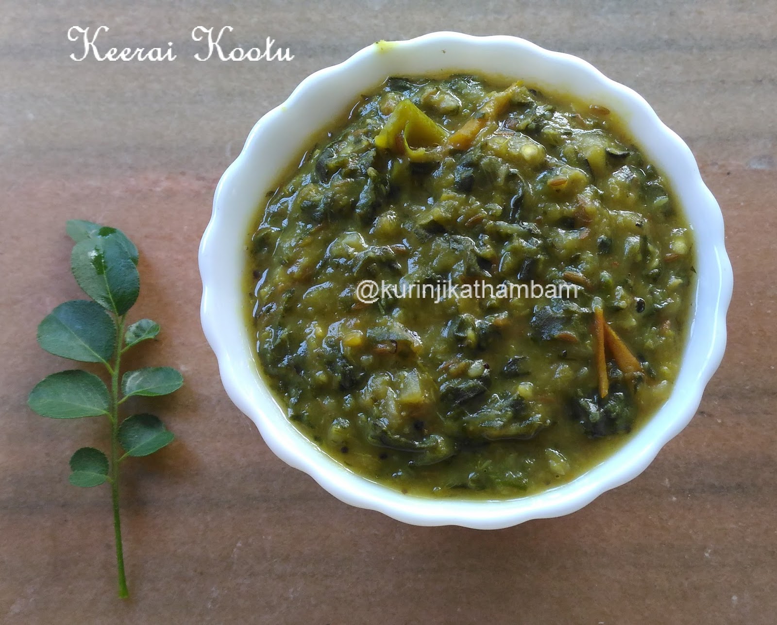 Keerai Greens Kootu without Coconut Kurinji Kathambam