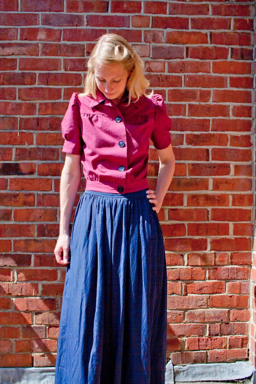 Finished: Early 1940s Blouse - Simplicity 3364 Pattern Hack | Renée And ...