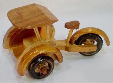 gambar kerajinan mobil mobilan becak kayu