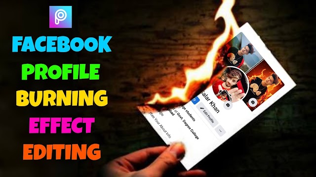 Picsart - Facebook Screenshot Photo Editing | Facebook Profile Burning Effect Photo Editing Tutorial