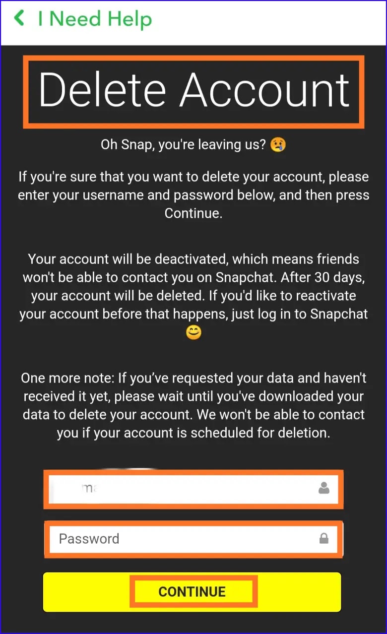 How to Delete Snapchat Account Permanently on Android 30 - Techk