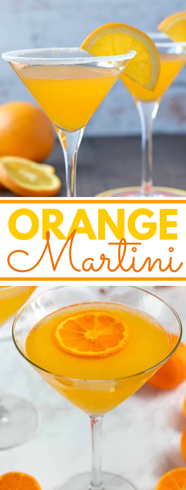 Orange Martini drinks vodka