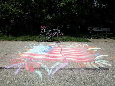 Bike with flag art