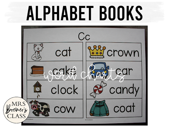 Alphabet books for writing and letter sounds practice. Use in a writing center, phonics center, alphabet center, or as part of Daily 5 activities. K-1