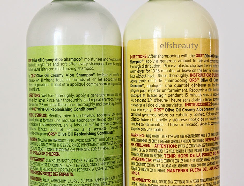 Elf's Beauty Review ORS Olive Oil Shampoo & Conditioner