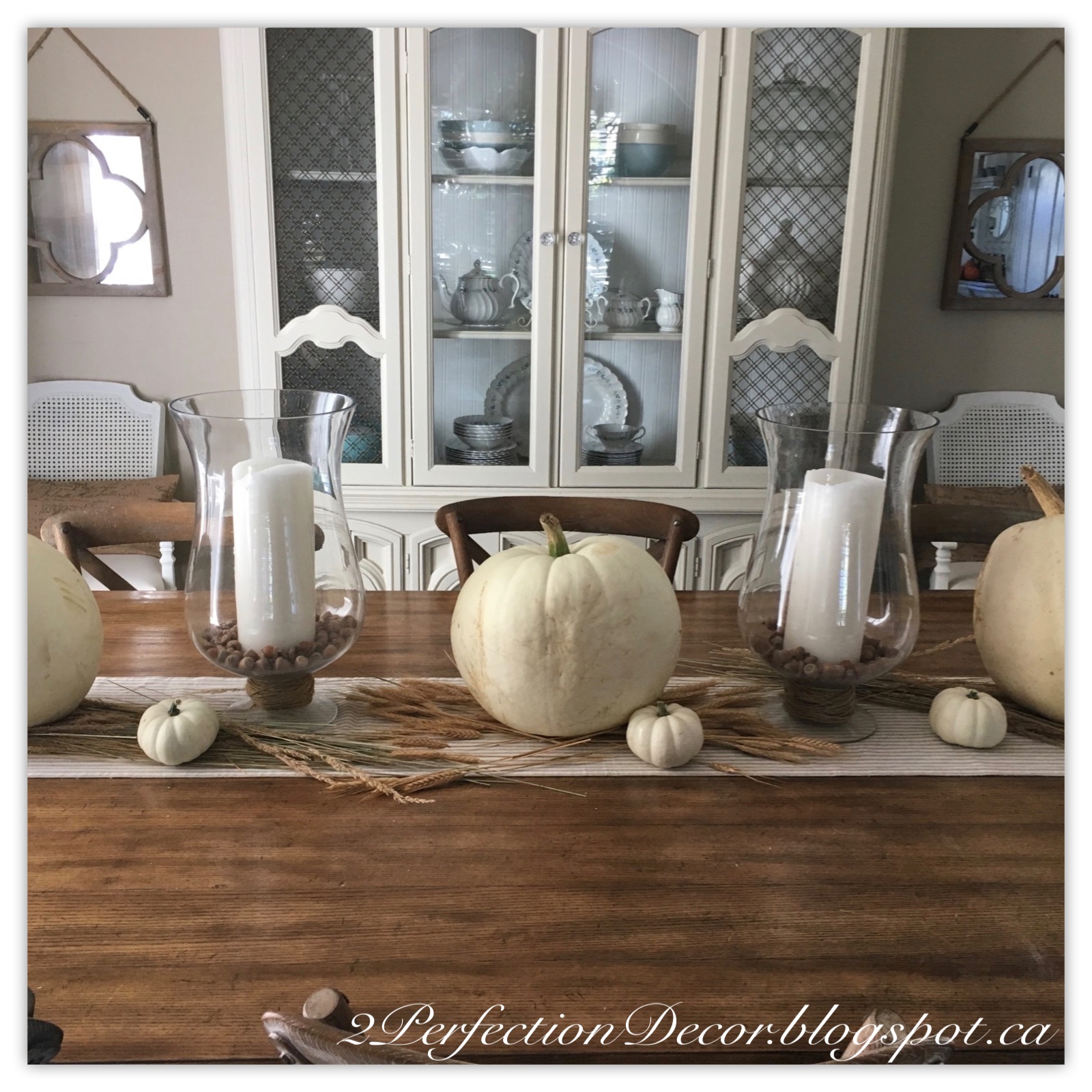 2Perfection Decor: Dining Room decorated for Fall