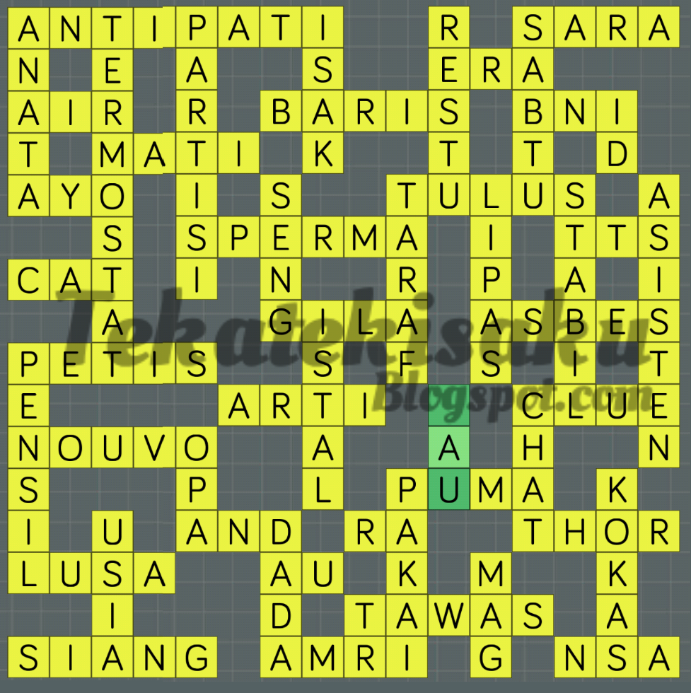 Kunci Jawaban Tekatekisaku New Sulit Teka Teki Saku