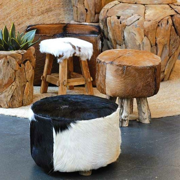 Interesting proposals for stool made of fur!