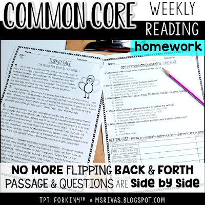 ela homework 4th grade