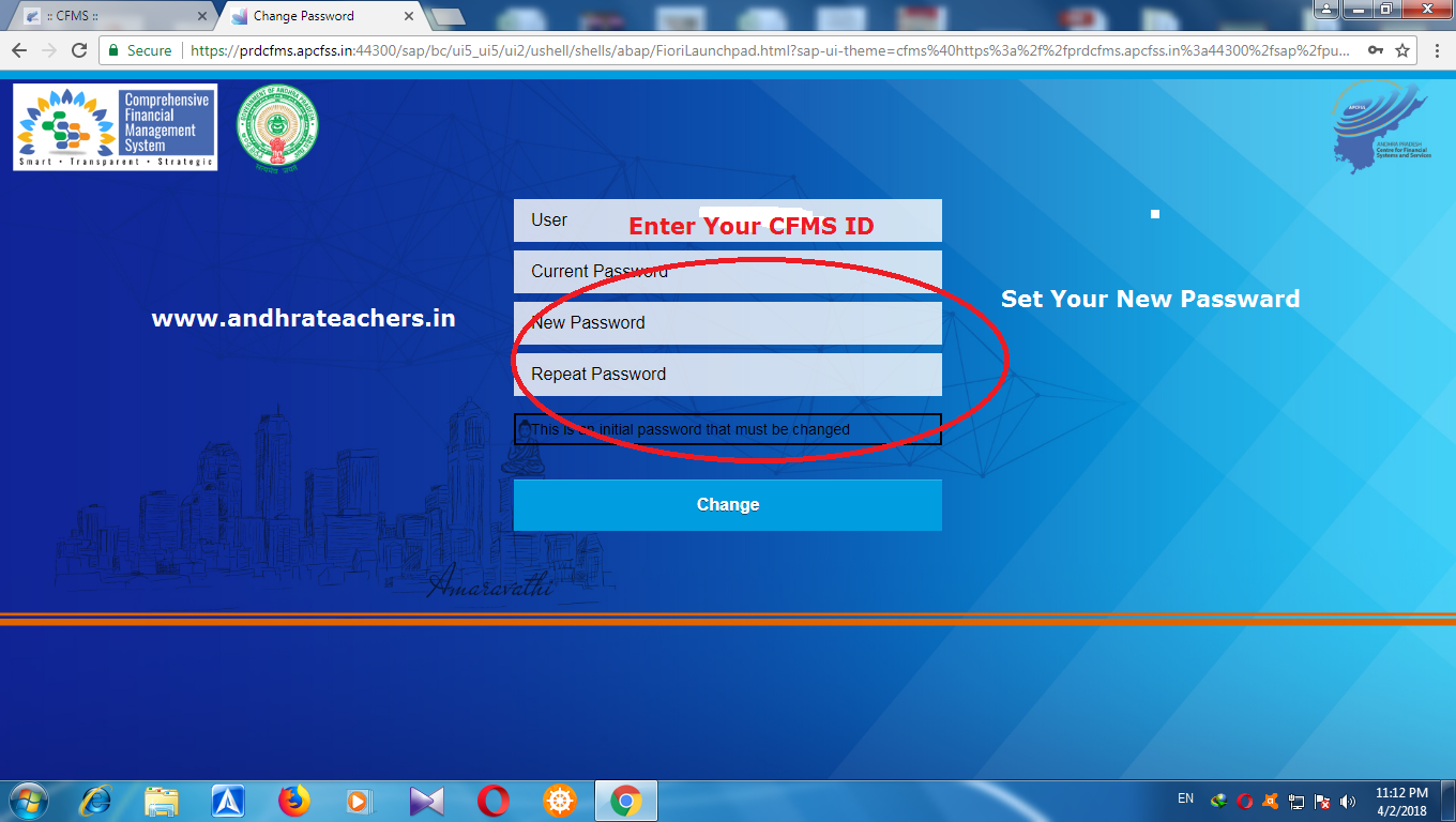 How to Login CFMS Site (Employees) Andhra Teachers Teachers Job Related Information